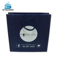 Custom art printed shopping recyclable paper bag