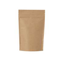 kraft paper bags with zipper foil lined stand up pouch bag