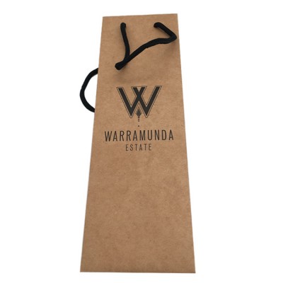 Hot selling High Quality recyclable brown kraft paper bag for wine