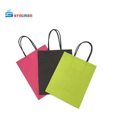 Taiwan stock cheap twisted handle kraft paper bags